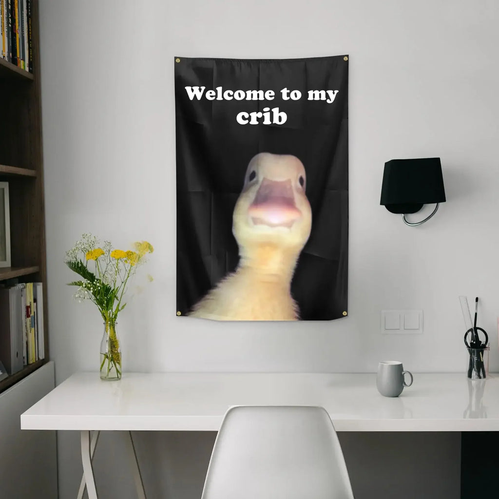 Welcome To My Crib Flag