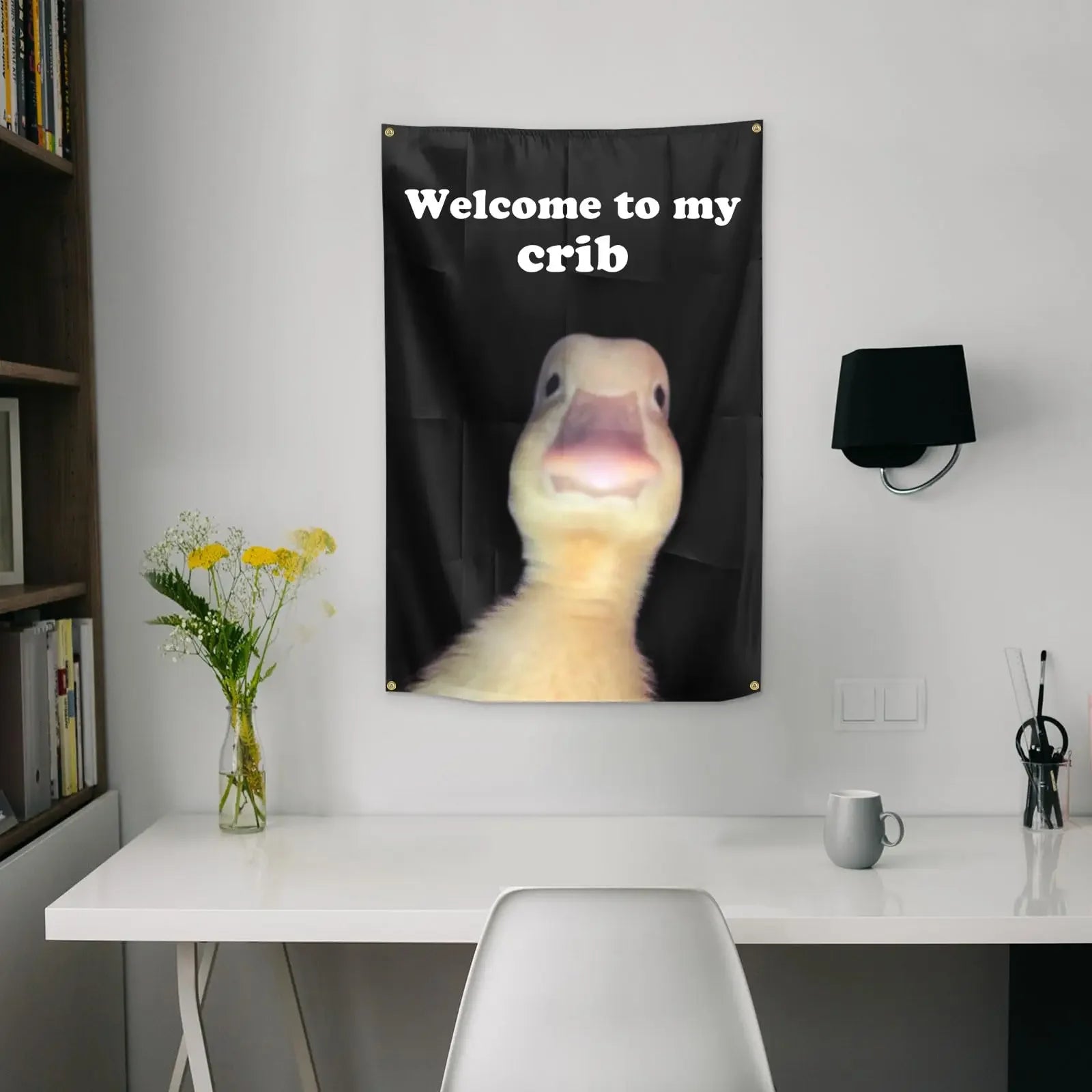 Welcome To My Crib Flag