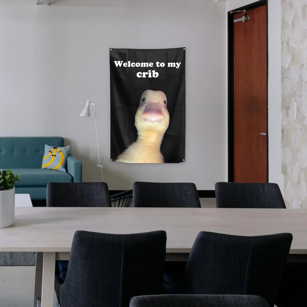 Welcome To My Crib Flag