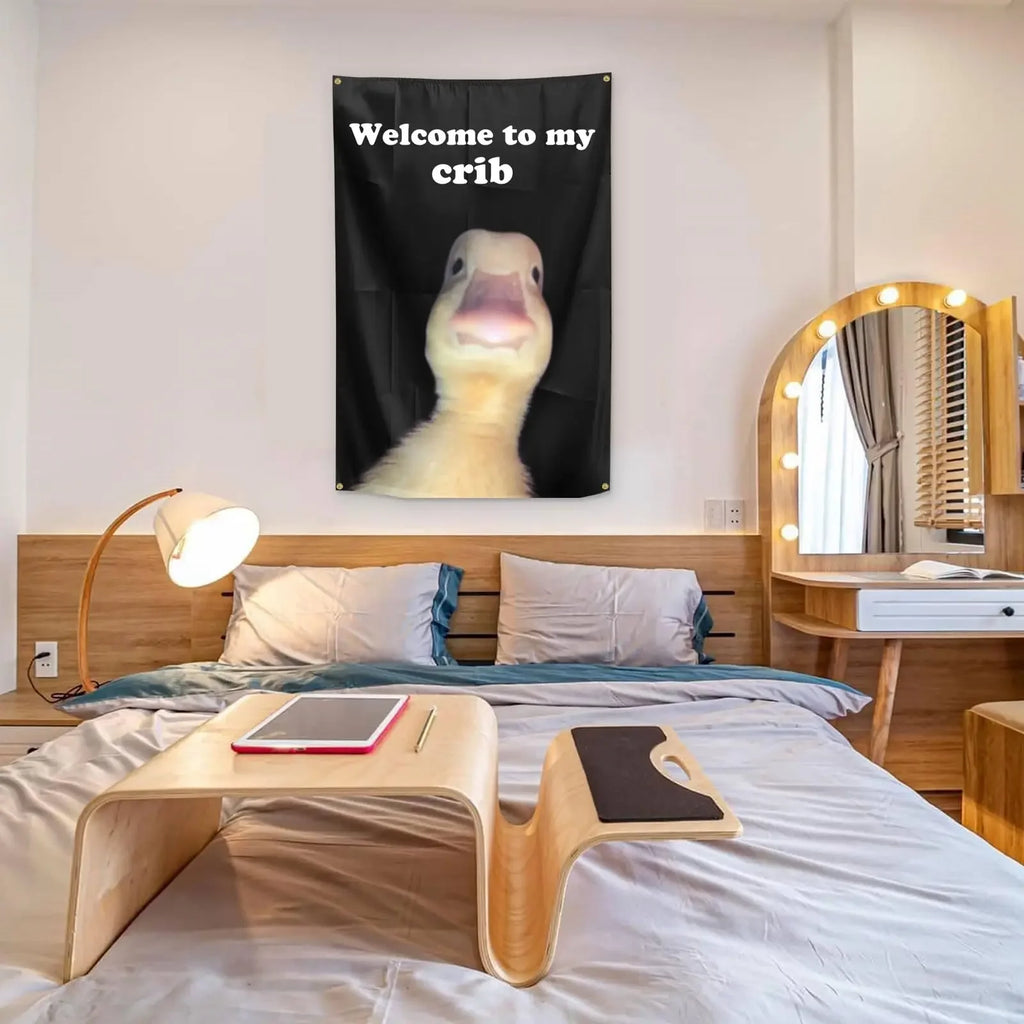Welcome To My Crib Flag